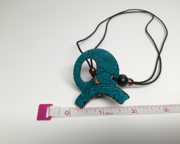 Turquoise Crackle Polymer Hair Tie - Image 7