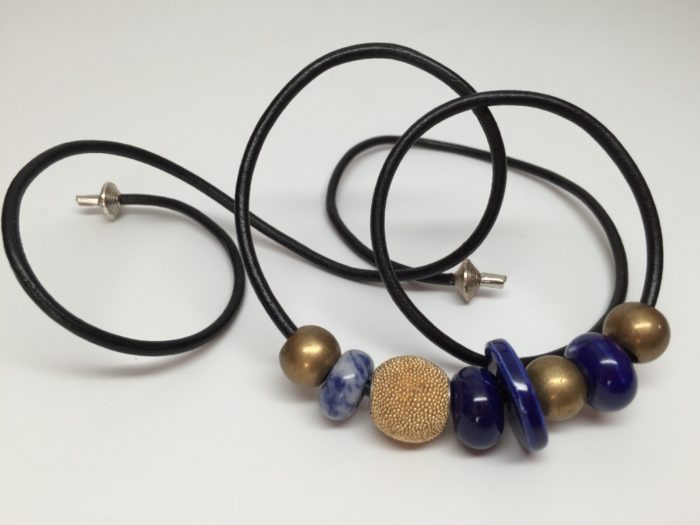 Leather Hair Tie - Handmade - Let's Celebrate - Image 2