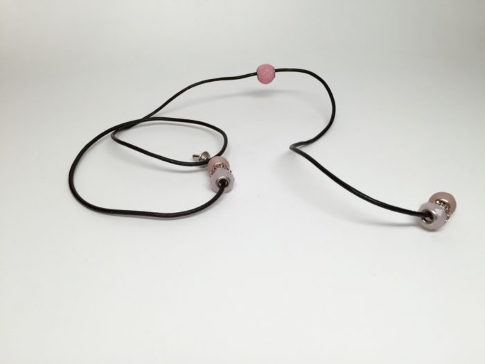 Leather Hair Tie- Handmade - Flirty Pink - Image 4