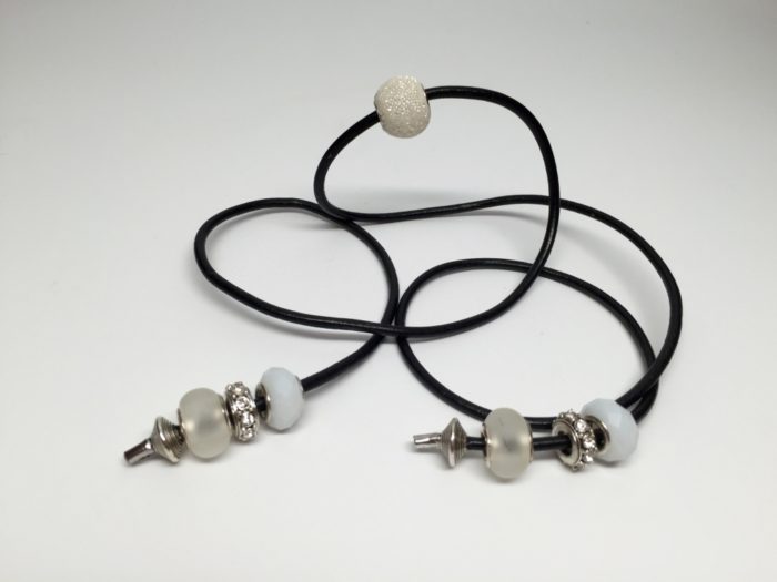 Leather Hair Tie White