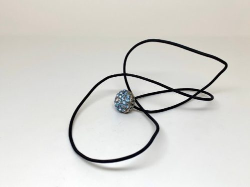 Blue Crystal Hair Tie Lasso