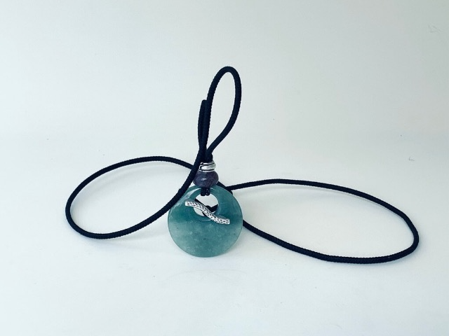 Green Aventurine and Amethyst crystal hair tie that can worn as jewelry